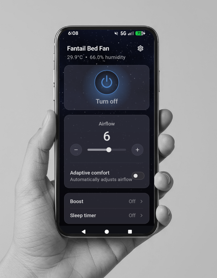 Ventilador de cama Fantail