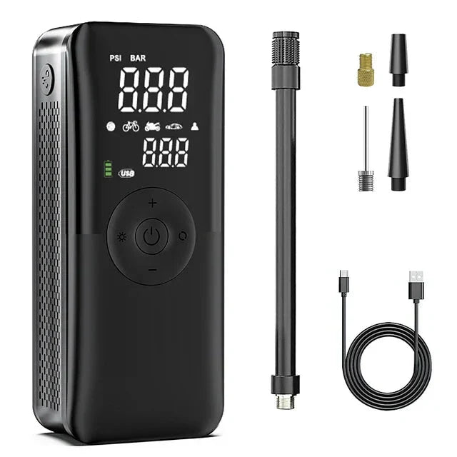 3 em 1 - Compressor de Ar Portátil Multifuncional