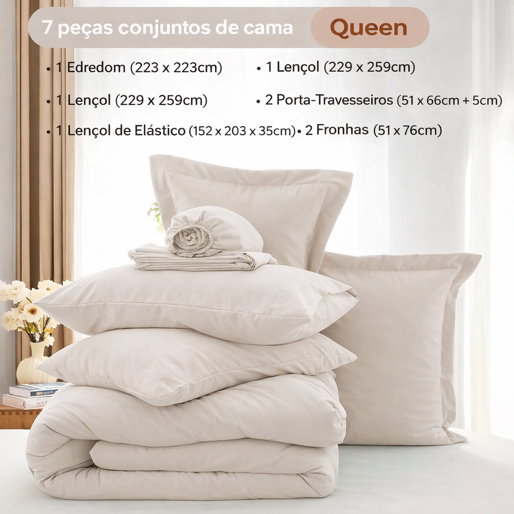 Conjunto de Edredom NUVEM com 7 Peças