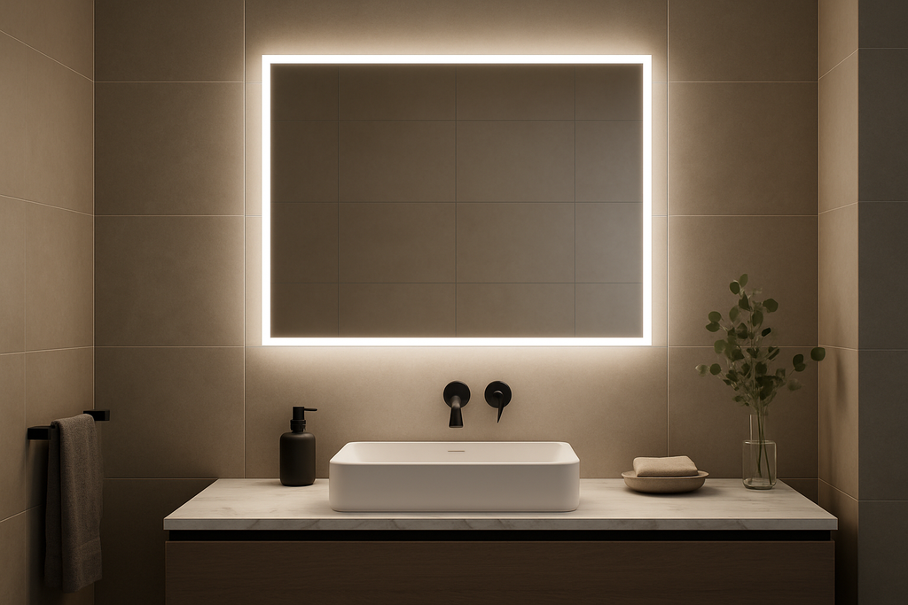 Espelho Banheiro LED 60x80cm - Iluminação Touch Moderno