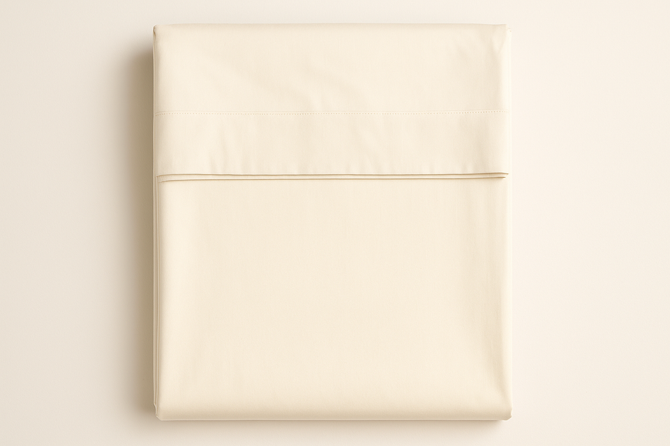 Lençol de Cobrir King Creme Algodão - 270x280cm Premium