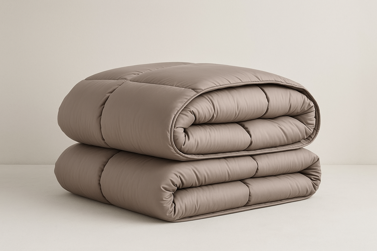 Edredom Queen Premium Taupe - Pluma Sintética Luxo