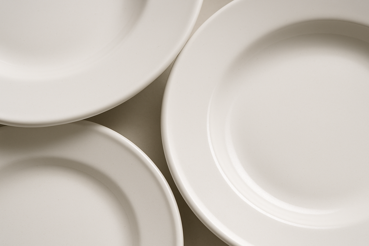 Conjunto 4 Pratos Fundos Brancos - Básico Cerâmica