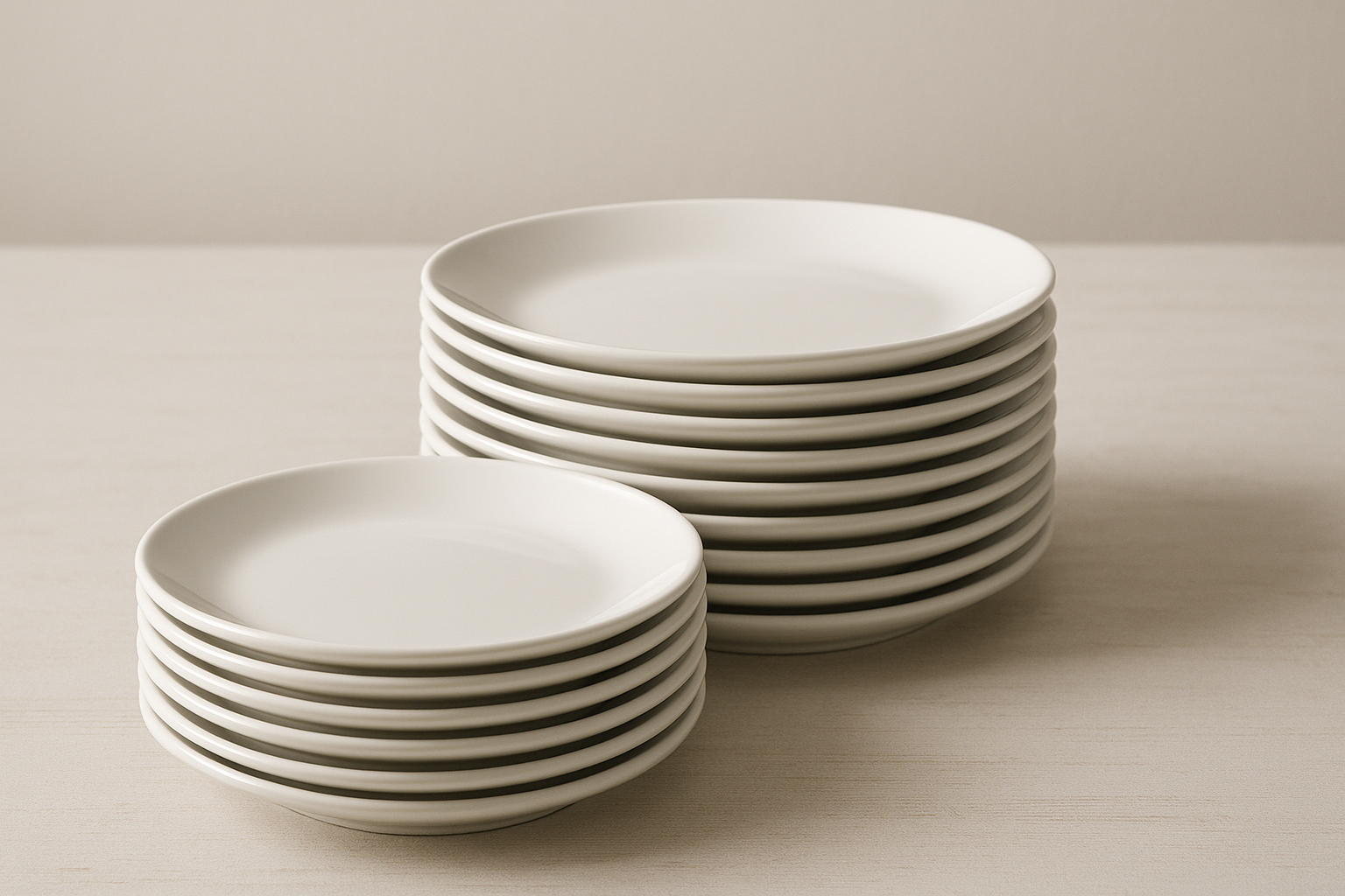 Conjunto 4 Pratos Fundos Brancos - Básico Cerâmica