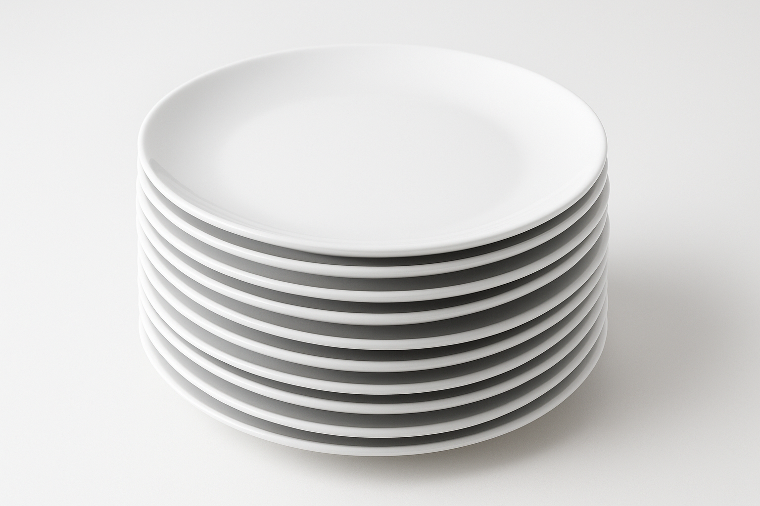 Conjunto 4 Pratos Fundos Brancos - Básico Cerâmica