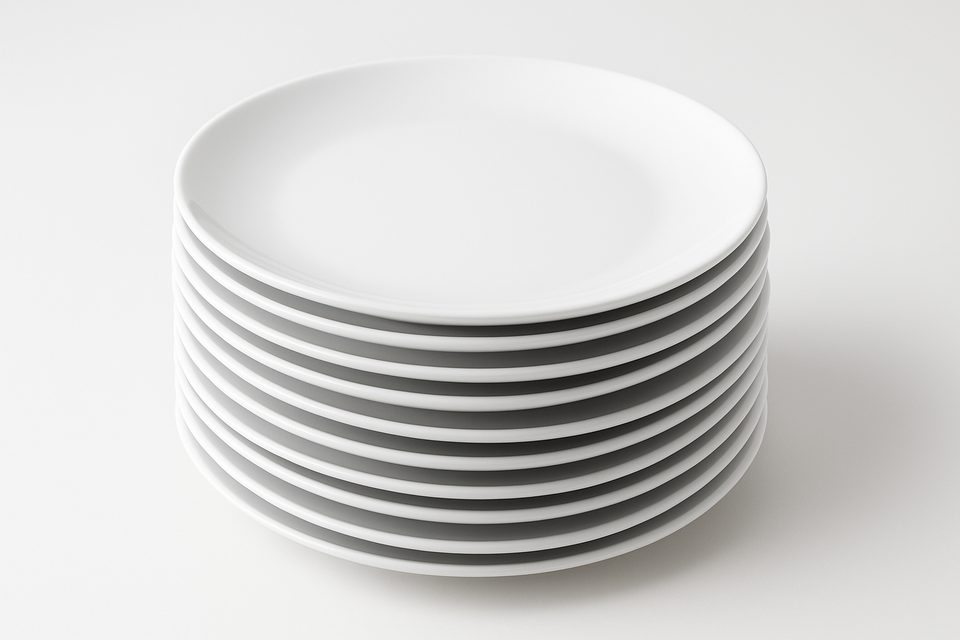 Conjunto 4 Pratos Fundos Brancos - Básico Cerâmica