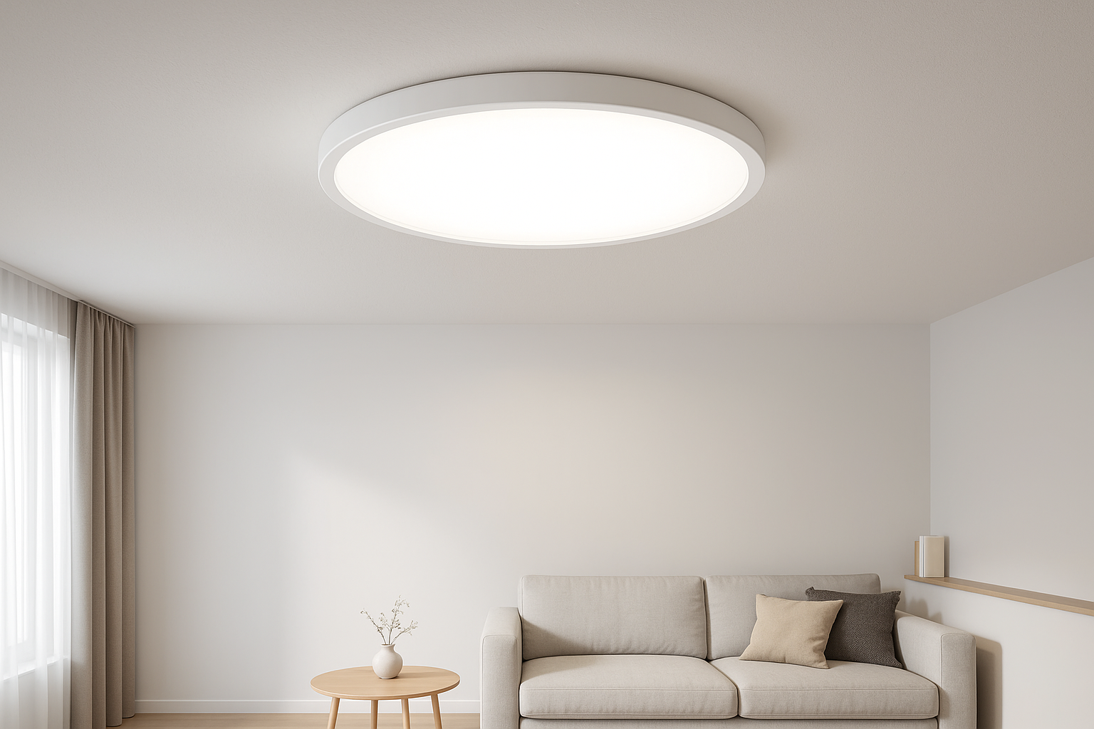 Plafon LED Redondo 40cm Branco Luz Fria Sobrepor