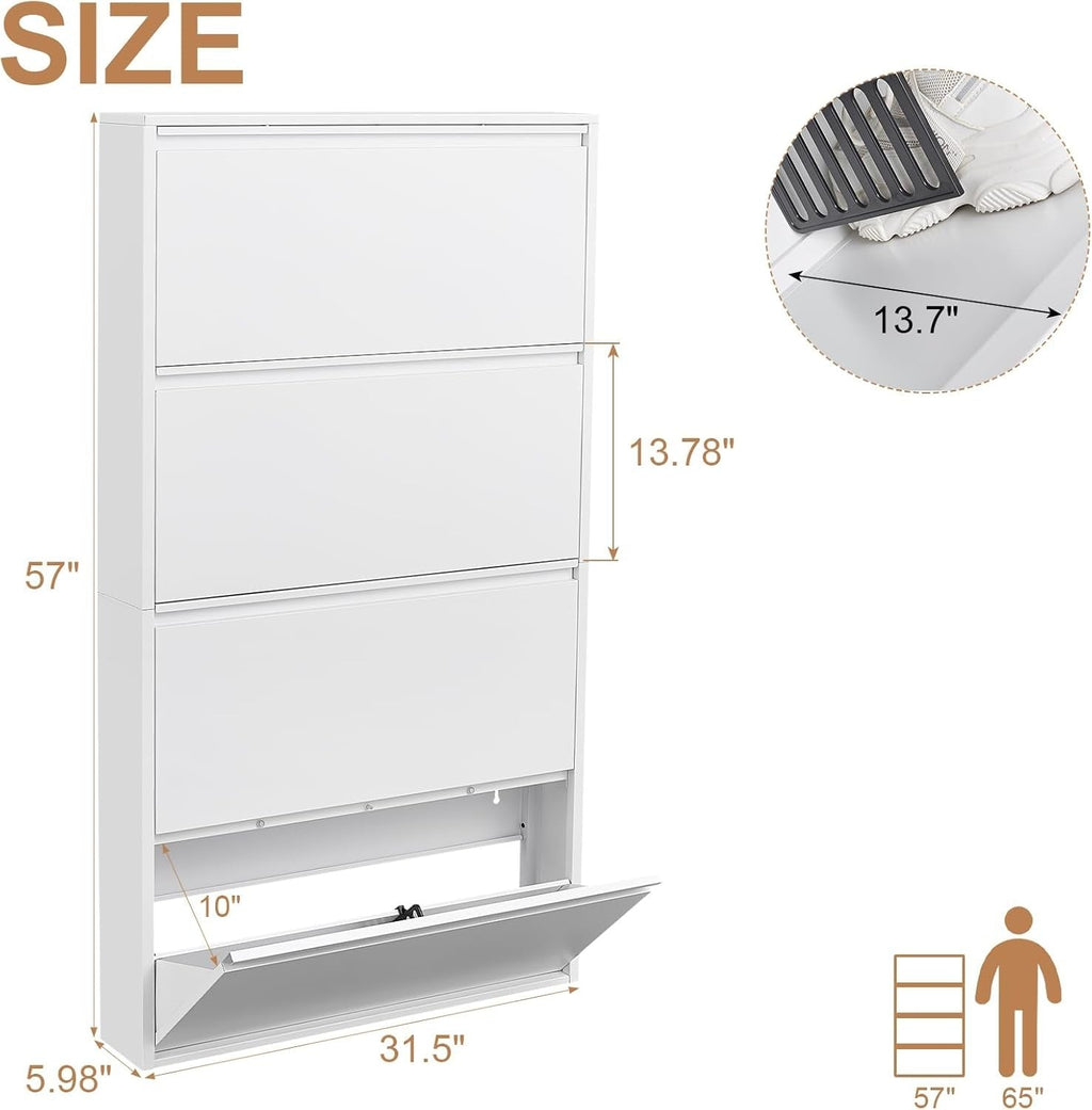 Sapateira de parede elegante