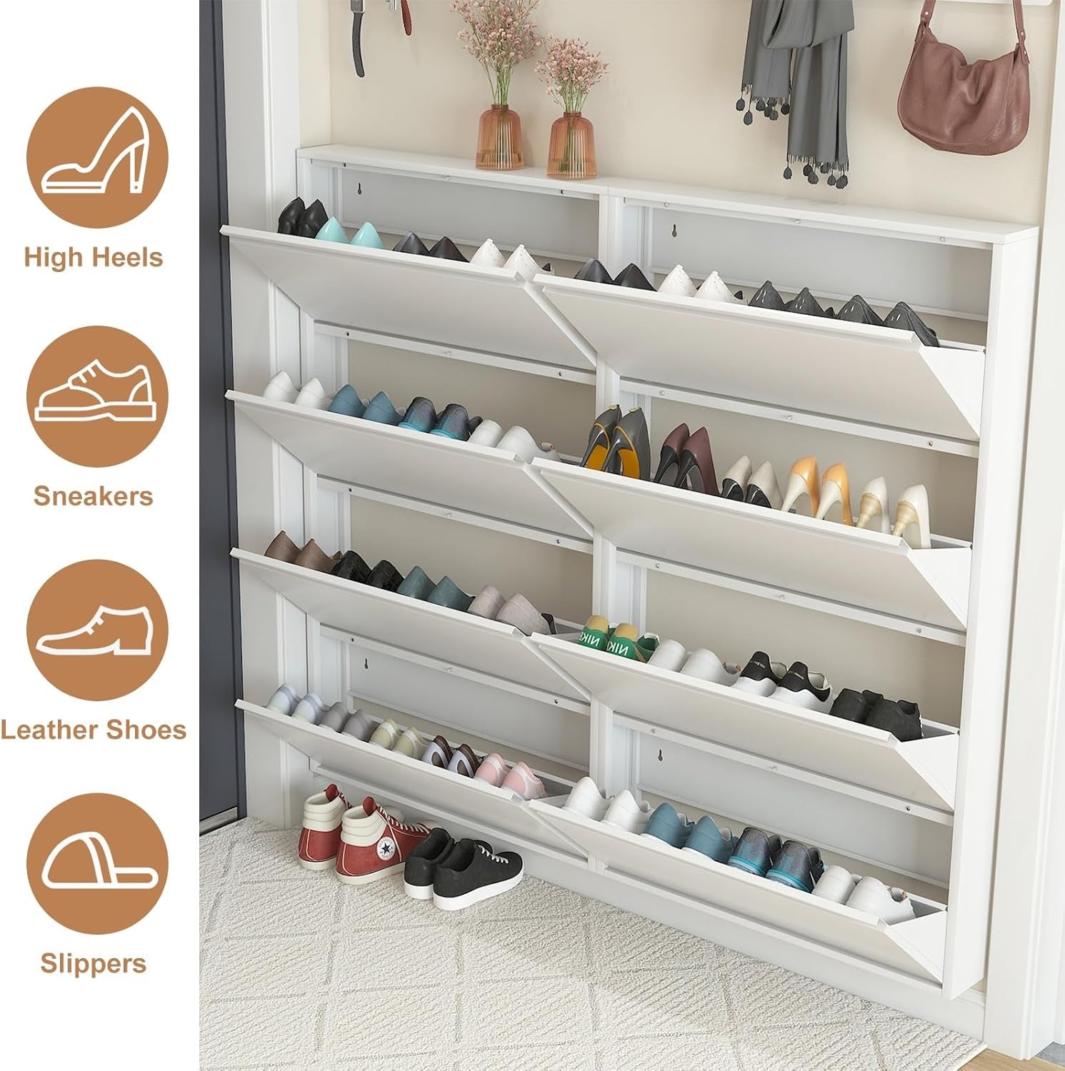 Sapateira de parede elegante