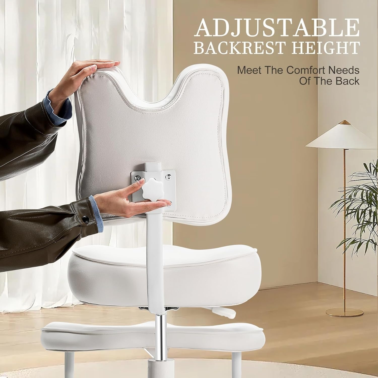 Cadeira ergonômica com pernas cruzadas para escritório em casa