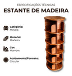 Estante Prateleira Giratória 360° para  Livros