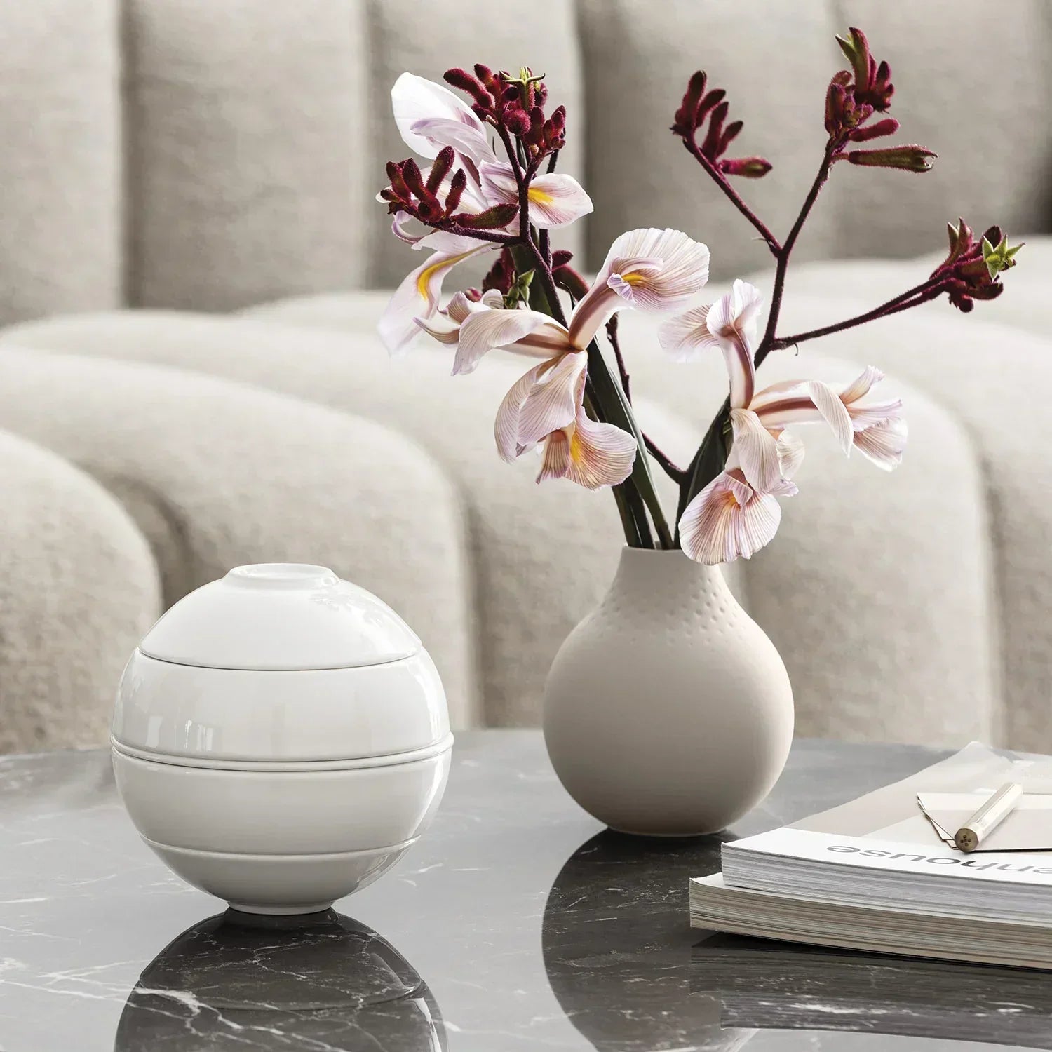 Conjunto de Jantar para 2 Pessoas - La Boule 7 Peças Branco