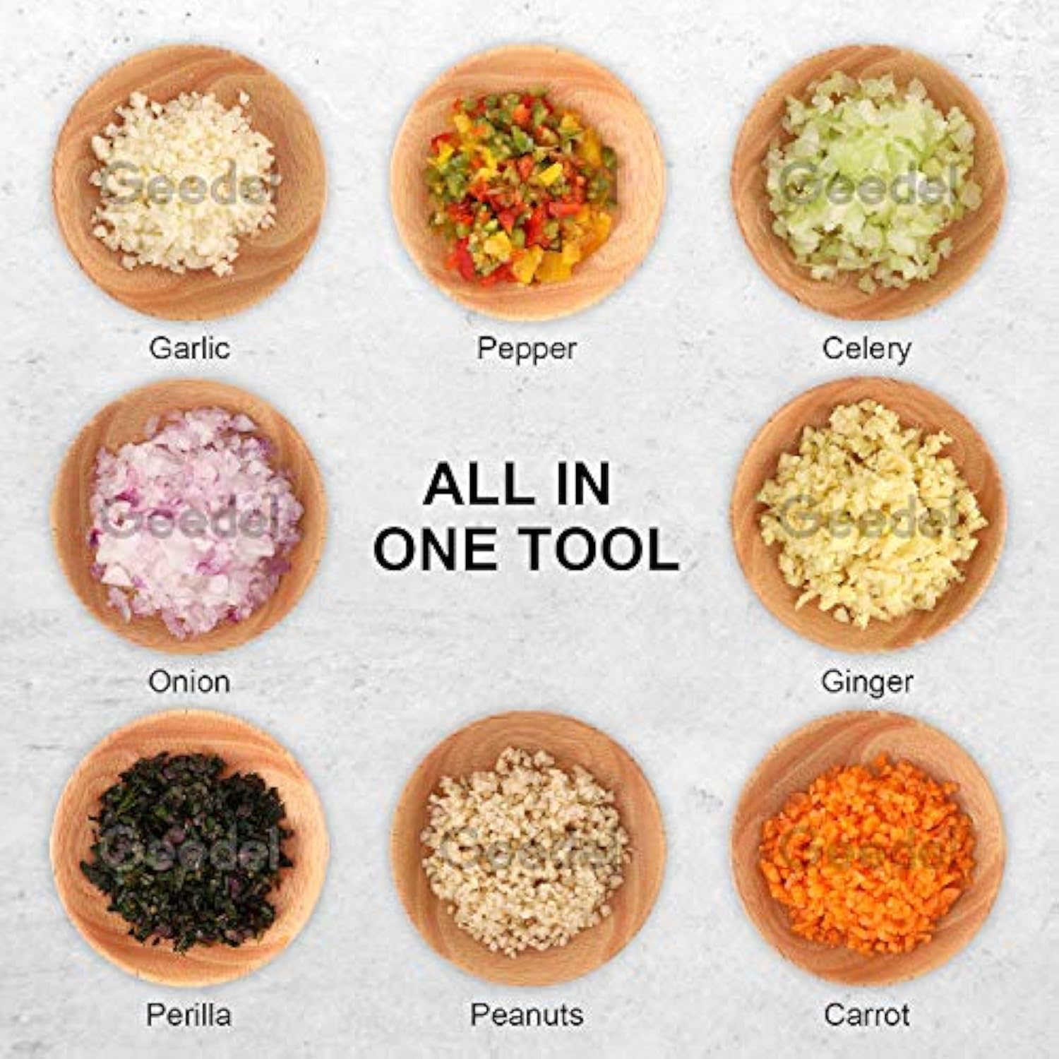 2026 Geedel Manual Food Chopper,2026 Prep Essential! Easily Chop Onions, Garlic, Veggies,BPA Free,Easy Clean